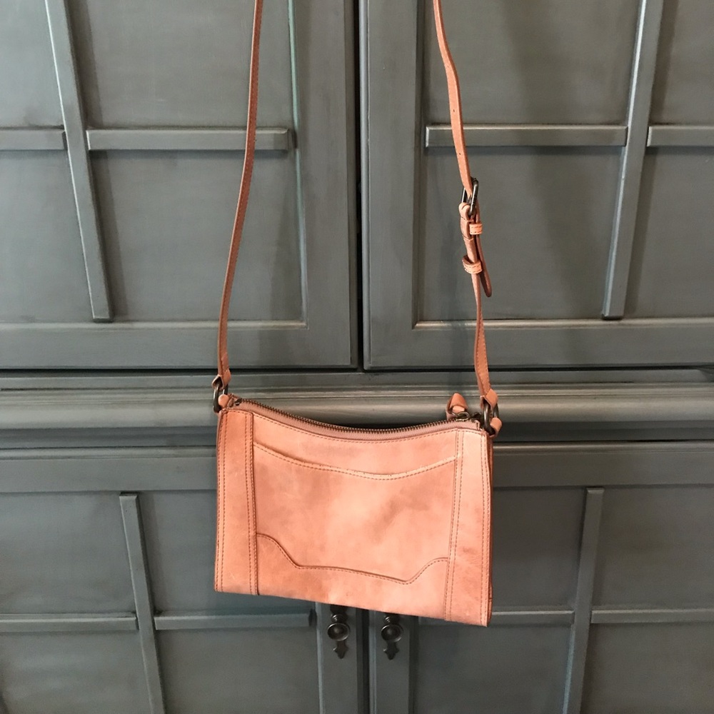 Blush pink Frye Crossbody. EUC